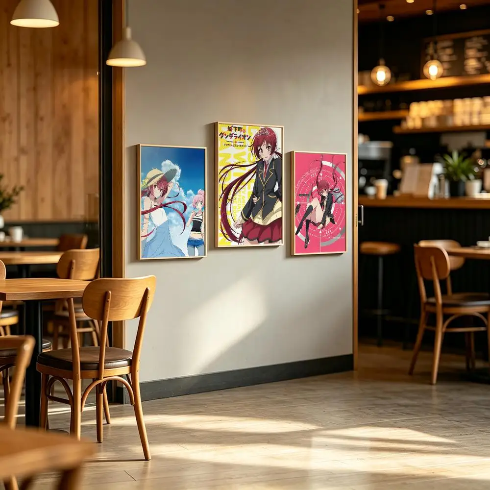 anime Castle Town Dandelion Poster Poster Waterproof HD Unframed Self‑Stick Decor Wall Art for Home Room Decoration Gift