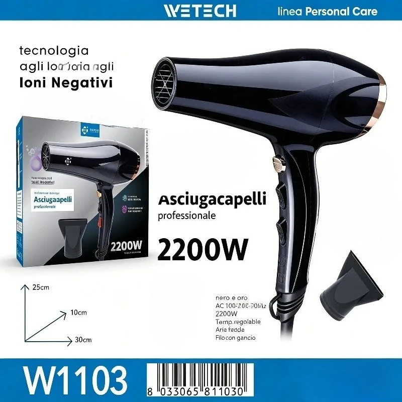 Dual Voltage 1200W Hair Dryer Foldable Portable Travel Blow Dryer