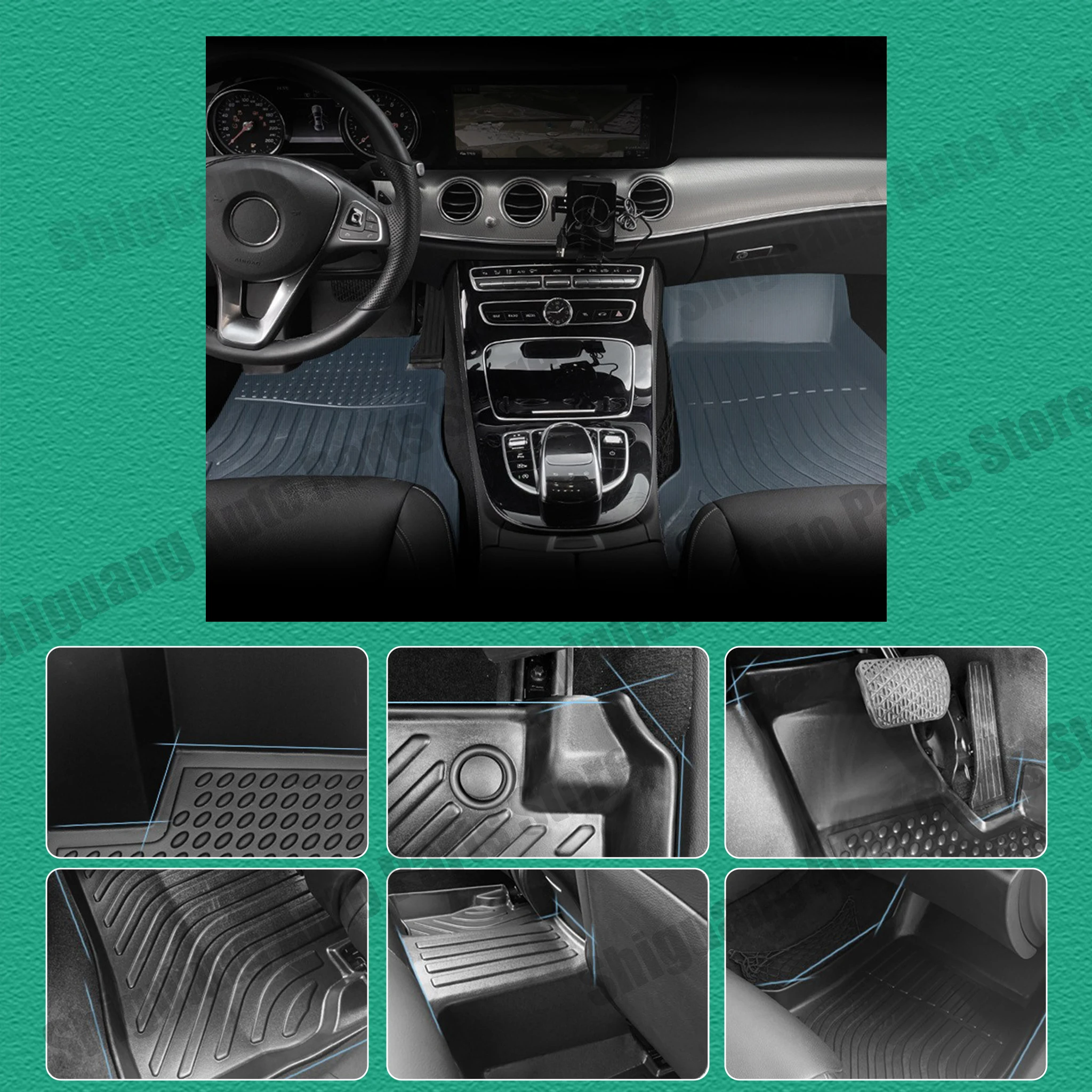Front Rear Car TPE Floor Mats  - Car Floor Mat Rubber recension och pris
