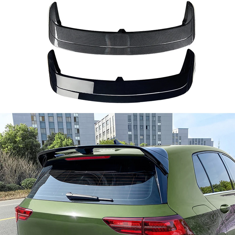 

For Volkswagen VW Golf 8 MK8 GTI R 2020 21 22 Rear Roof Trunk Lid Car Spoiler Wings ABS Black Carbon Exterior Accessories Parts