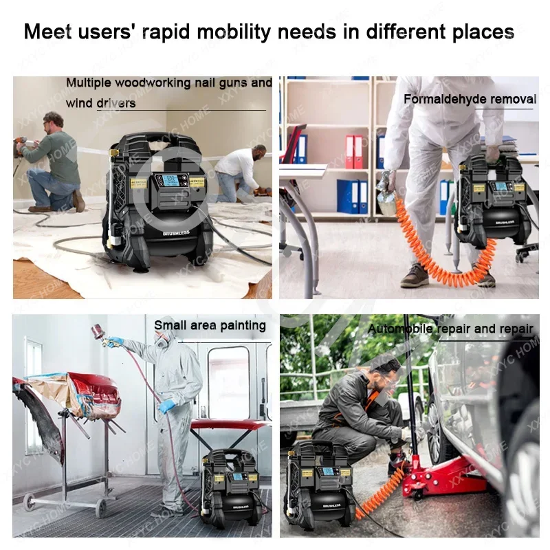 220 V Brushless Variable Frequency Air Compressor Oil-free Mute Air Pump High-pressure Air Compressor