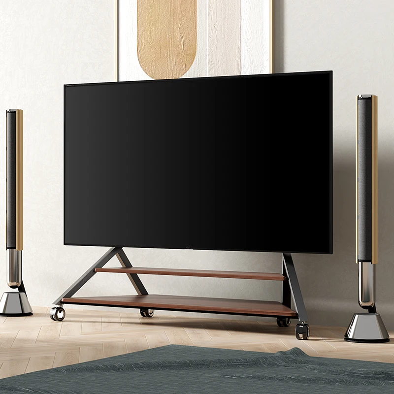 

CABTE Movable TV Stand Floor Mounted Wheelie Cart Oversized 75/85/98/100/120 inches