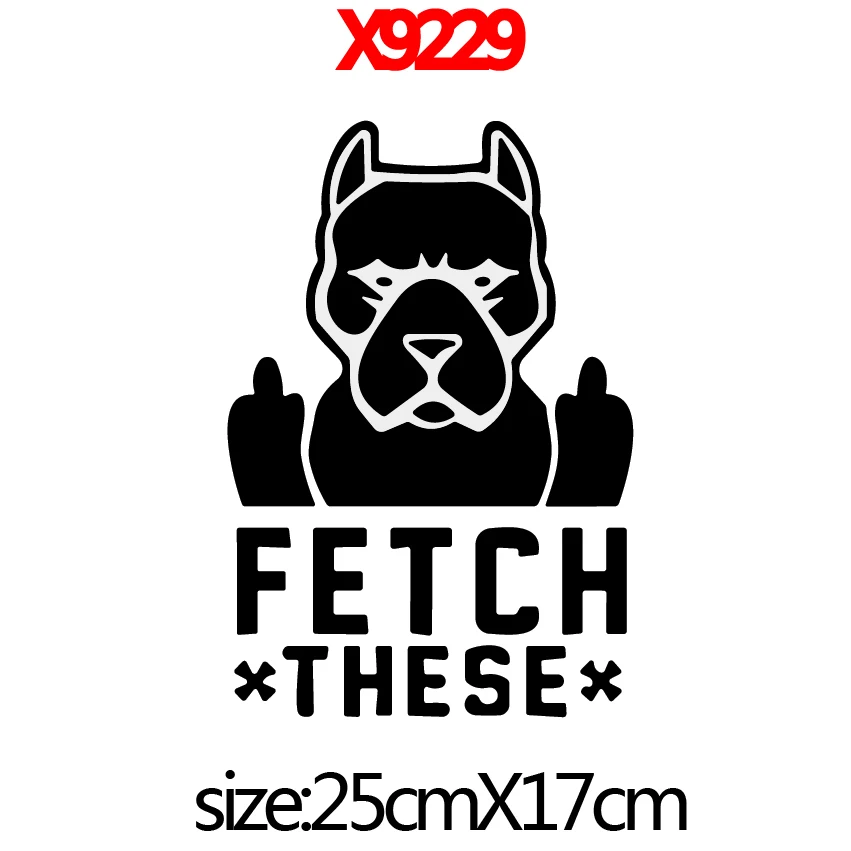 Fetch this bull terrier dog Decal funny middle finger pet sticker decal Customized sticker for your Car, Laptop or Window