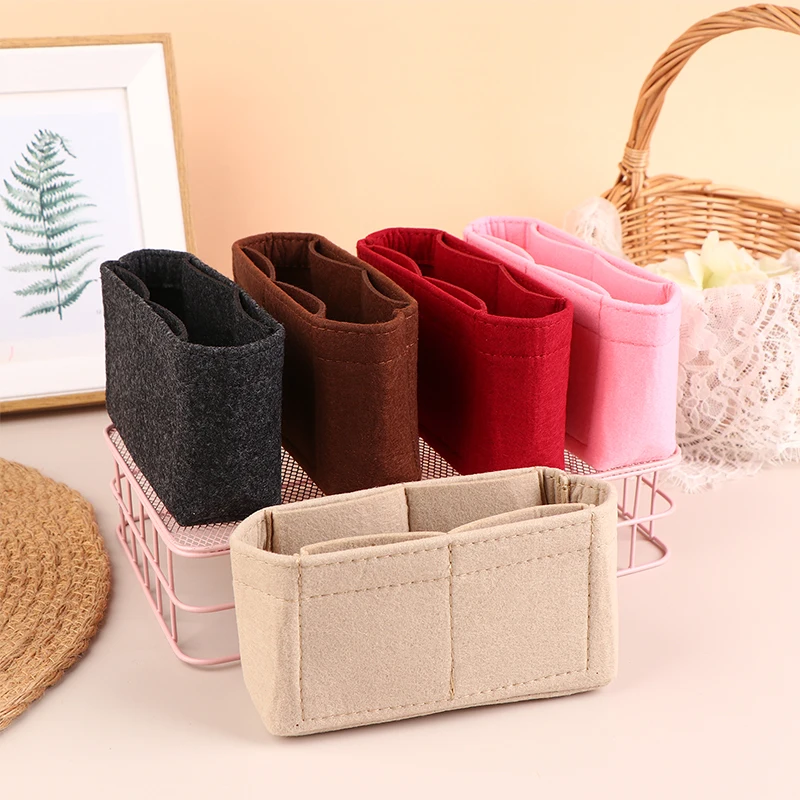 1Pc Bag Anti-deformation Liner Organizer For Insert Handbag Mini Bag Storage Bag The Liner Bag Felt Purse Liner Bags