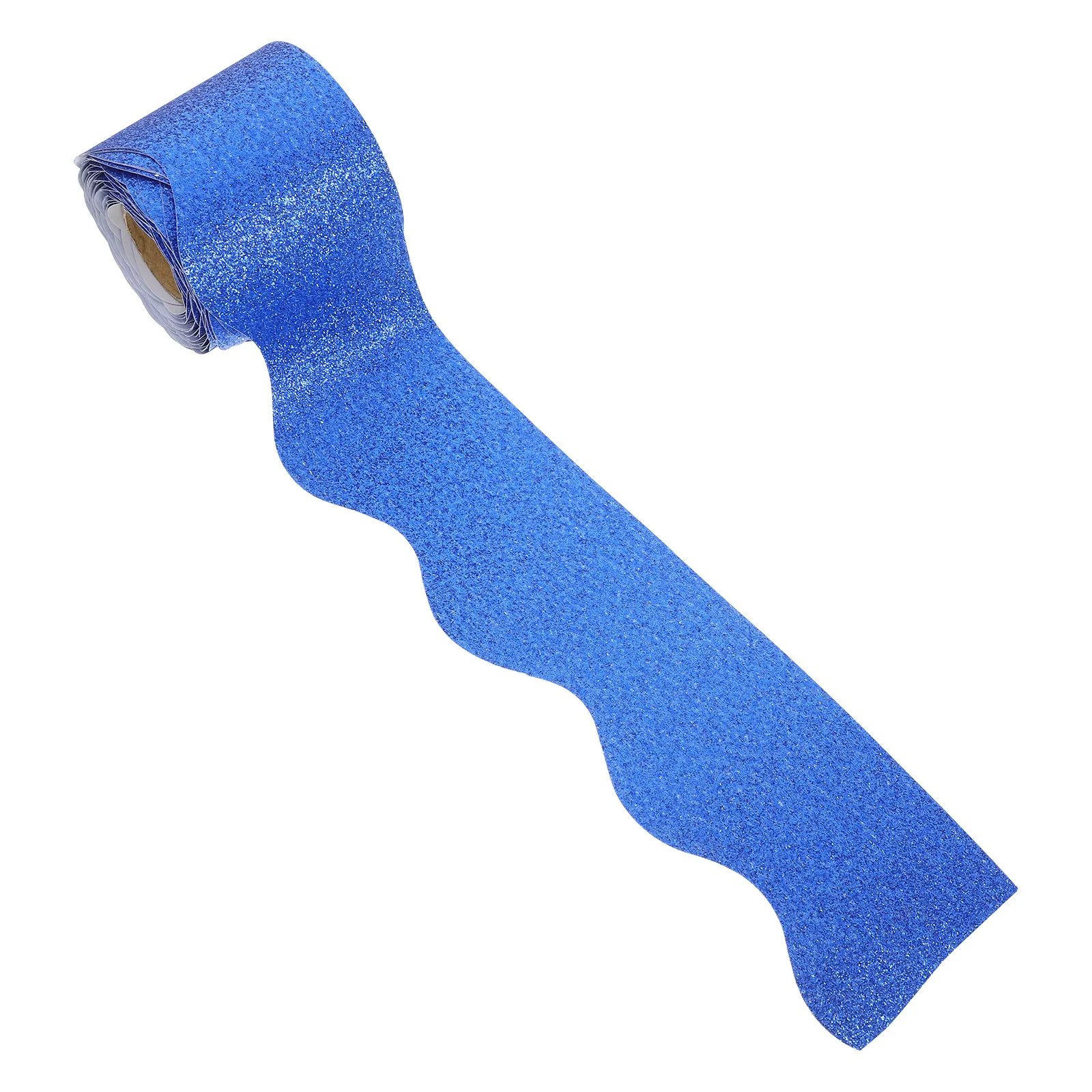 

1 Roll Decorative Blackboard Border Decal Glitter Paper Trim for Bulletin Board Classroom Removable Stylish Decals School