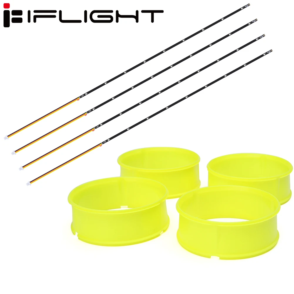 4 Stück iFlight programmierbare RGB 9 LED-Leuchten 75 mm/116 mm Länge mit Prop-Kanäle für BumbleBee Green Hornet FPV CineWhoop-Teile