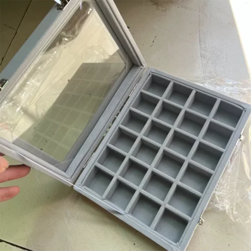 

Jewelry Storage Box Earring Ring Necklace Jewelry Display Box Classification Dustproof Transparent Flip Lid Jewelry Boxes