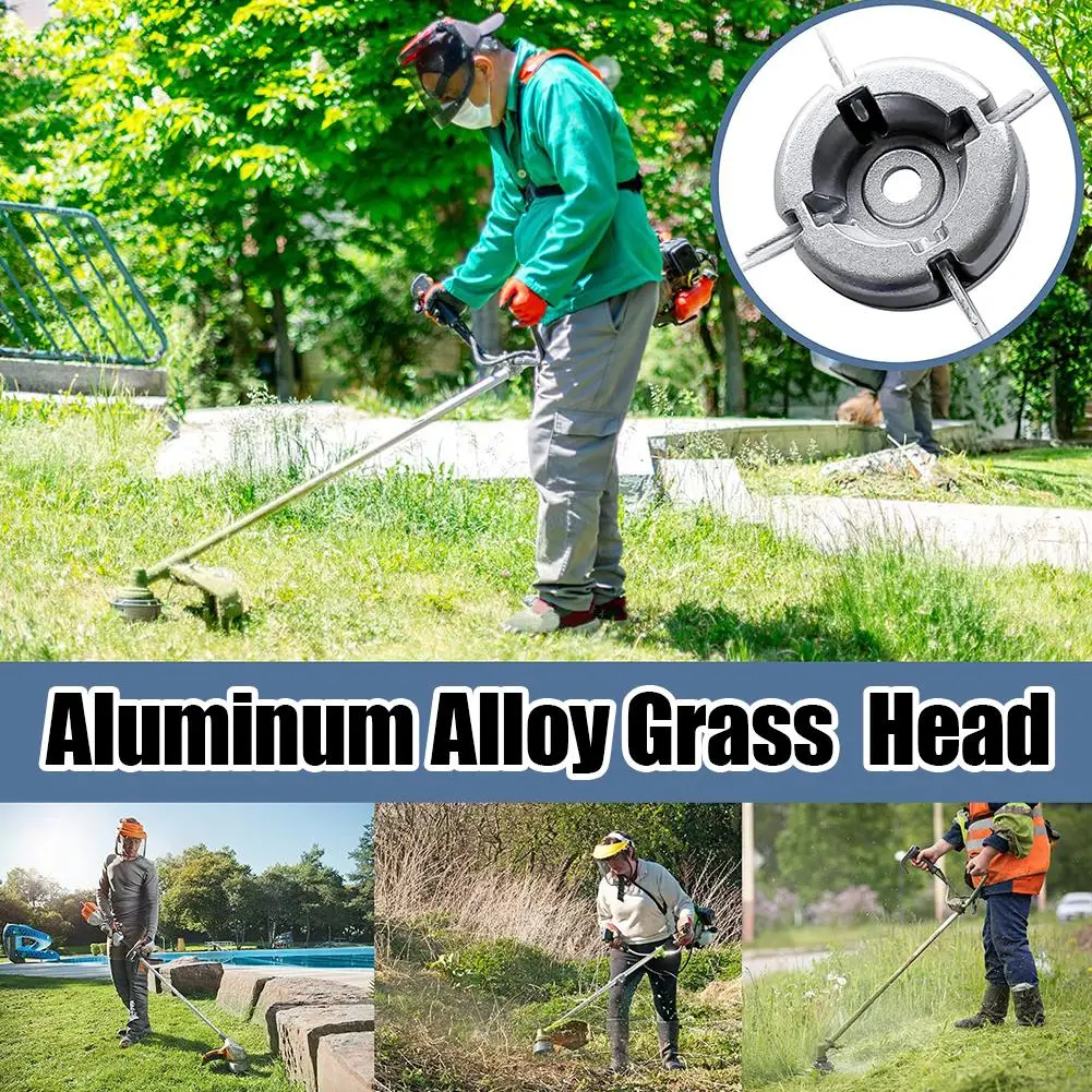 1/2pcs Wire Rope Weed Head Accessories 15mm Aluminum Trimmer Head Through Hole Fit String Trimmer Replacement Head