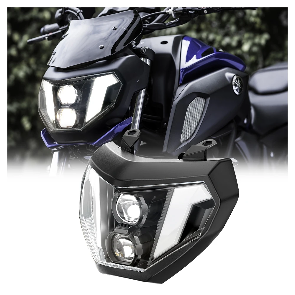 

STLFFor MT07 MT09 Headlight IP68 Waterproof DRL Motorcycle Led Headlights for 2014-2016 MT09 2017-2019 MT-0