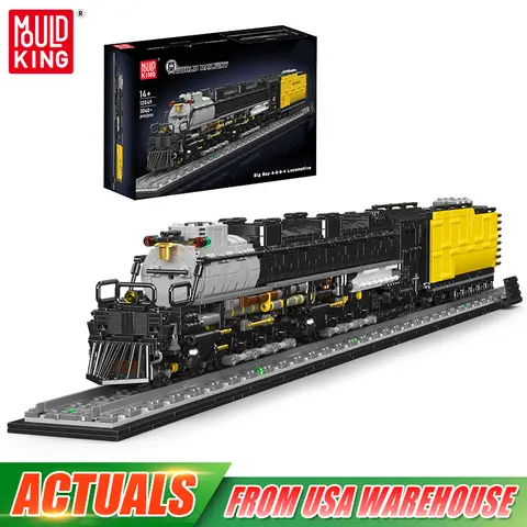 Mould King 12049 Technical Train Toys The Big Boy 4-8-8-4 Locomotive Building Block Assembly Train Brick Set Kids Christmas Gift