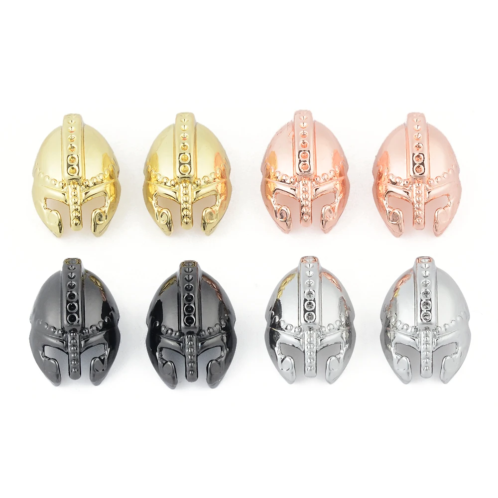 10pcs Vintage Sparta Metal Beads Warrior Helmet Spacer Beads For Jewelry Making Alloy Beads DIY Necklace Bracelet Accessories