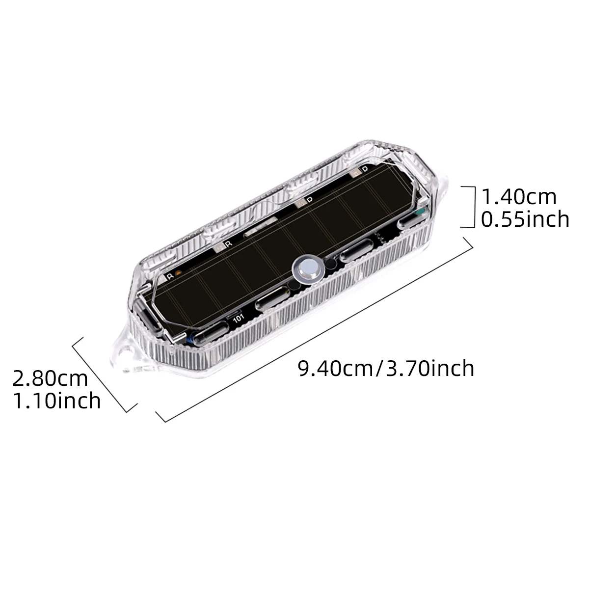 Lumière centrale de chargement solaire pour voiture, Vibration, conduite de nuit, Anti-Collision, moto, véhicule électrique, voyant d'avertissement clignotant