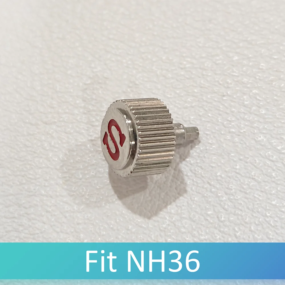

For NH35 NH36 Watch Crown 7mm Diameter S Logo Matte Gold Silver Black 316L stainless steel Screw-in Crowns Replacement Part