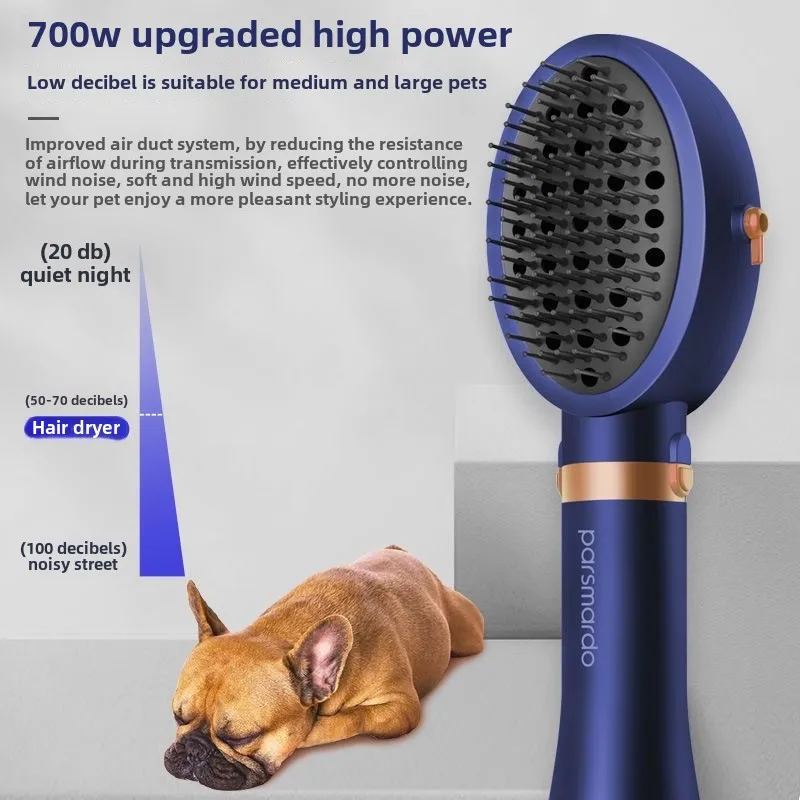 Pet Double-sided Hot Air Comb Negative Ion High-power Grooming Dryer Dry and Wet Hair Removal and Hair Pulling Integrated Tools