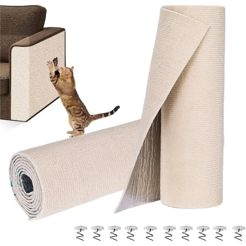 ABXF-Cat Scratch Furniture Protector Furniture Guards Couch For Couch, Sofa, Wall,Cat Post,Cat Tree (78.7X15.8 Beige)
