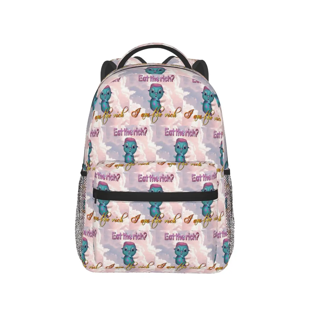 Eat The Rich Backpack Hot Sale Daypack Large Capacity Kids BookBag School Bag Shoulder Bags for Men Women