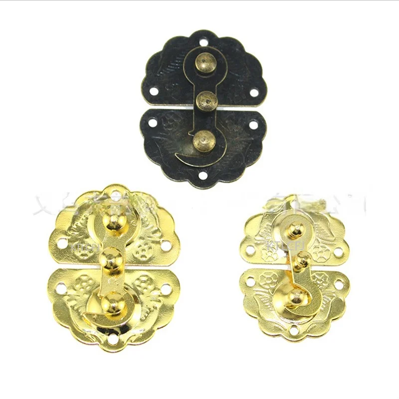 10Pcs Buckle Iron Buckle Hooks Imitation Gold Buckle Wooden Box Buckle Moon Cake Box Buckle Hooks Imitation Gold Buckle