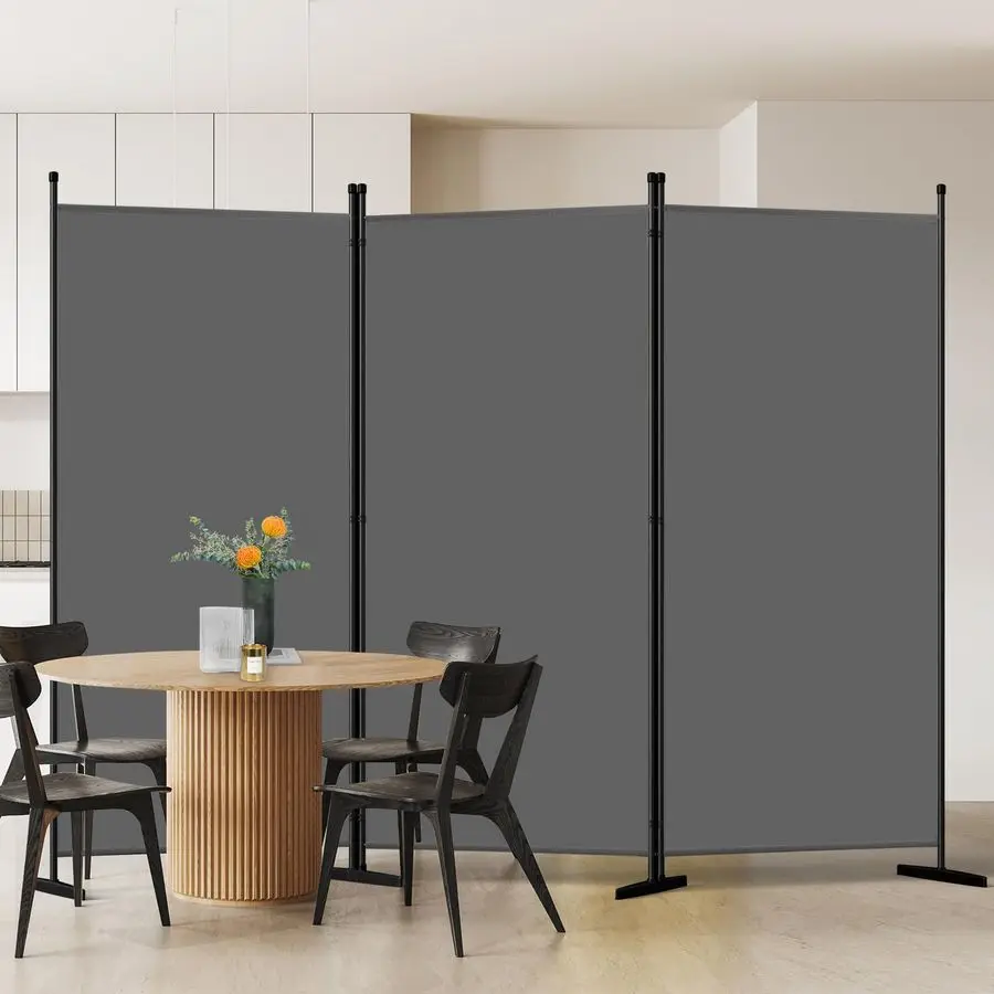 

3Panel Room Divider, Freestanding Wall Divider for Room Separation, Folding Privacy Partition Screen 70W x 102H, Portable Room D