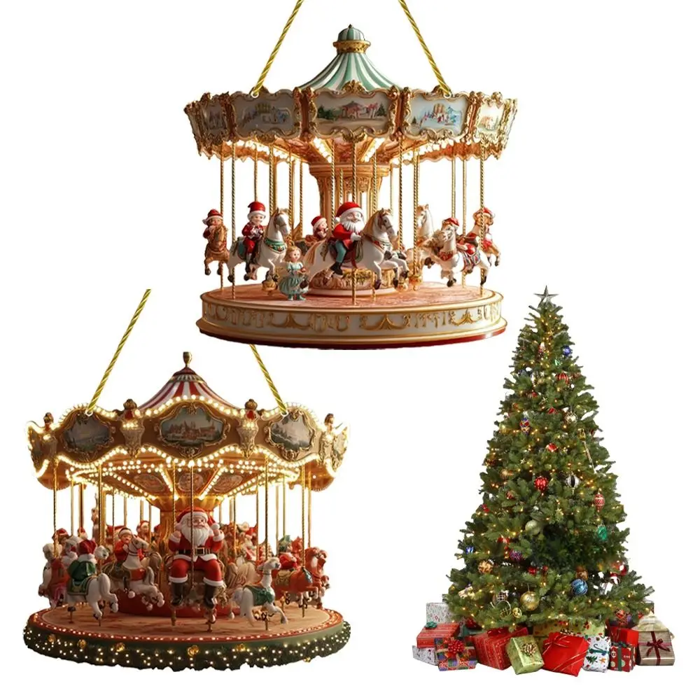 

Durable Hanging Christmas Ornaments Delicate Large Xmas Tree Pendants Party Accessories Acrylic Door Window Decor for Indoor