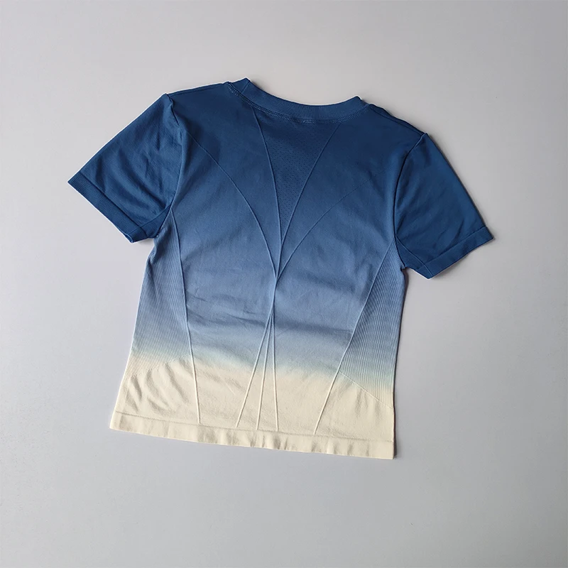 Yoga-Top, leicht anliegend, elastisch, schnelltrocknend, Sport-T-Shirt für Damen, personalisiertes Fitness-Oberteil, kurzärmelig, dünner Sommerstil – Detail 9