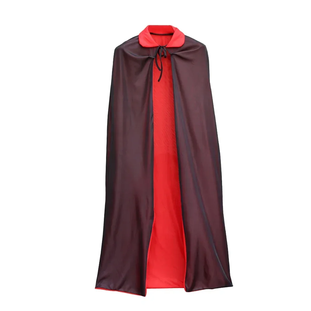 Men Women Clothe Party Cosplay Costume Halloween Adults Kid Cosplay Vampire Cloak Cape Red Black Double Side Wear Hooded Cloak