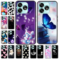 For UMIDIGI A15 A15C Case Luxury Soft Black Silicone Shockproof Phone Cover For UMIDIGI A15C Funda UMIDIGIA15 Cases Capa Animal