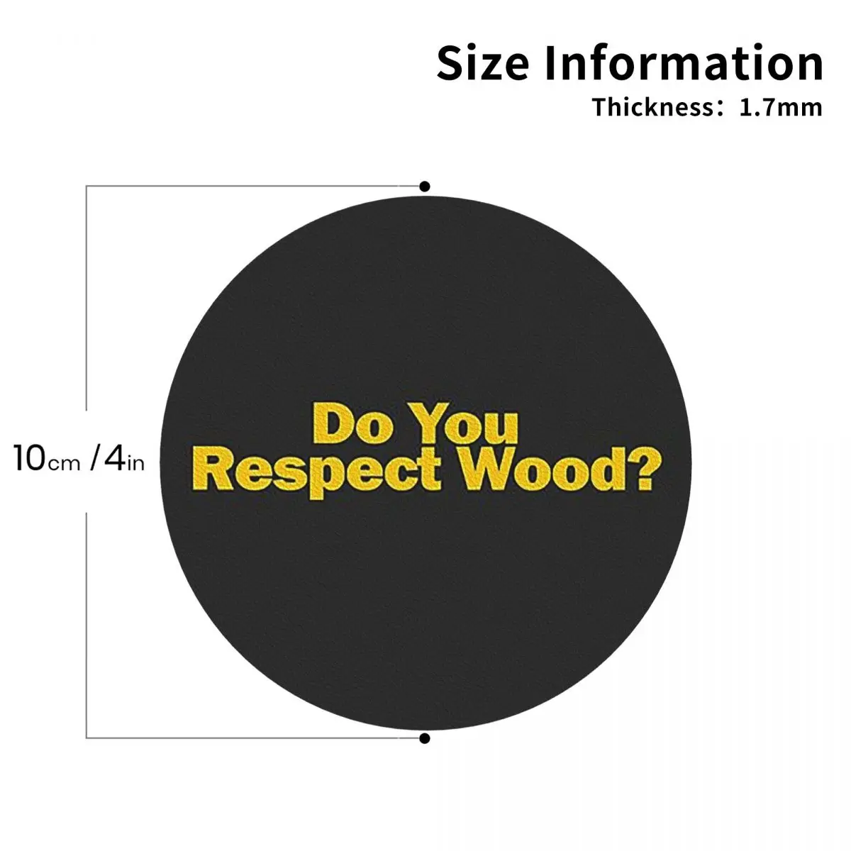 Do You Respect Wood Coasters PVC Leather Placemats Insulation Coffee Mats for Decor Home Dining Pads Set of 6