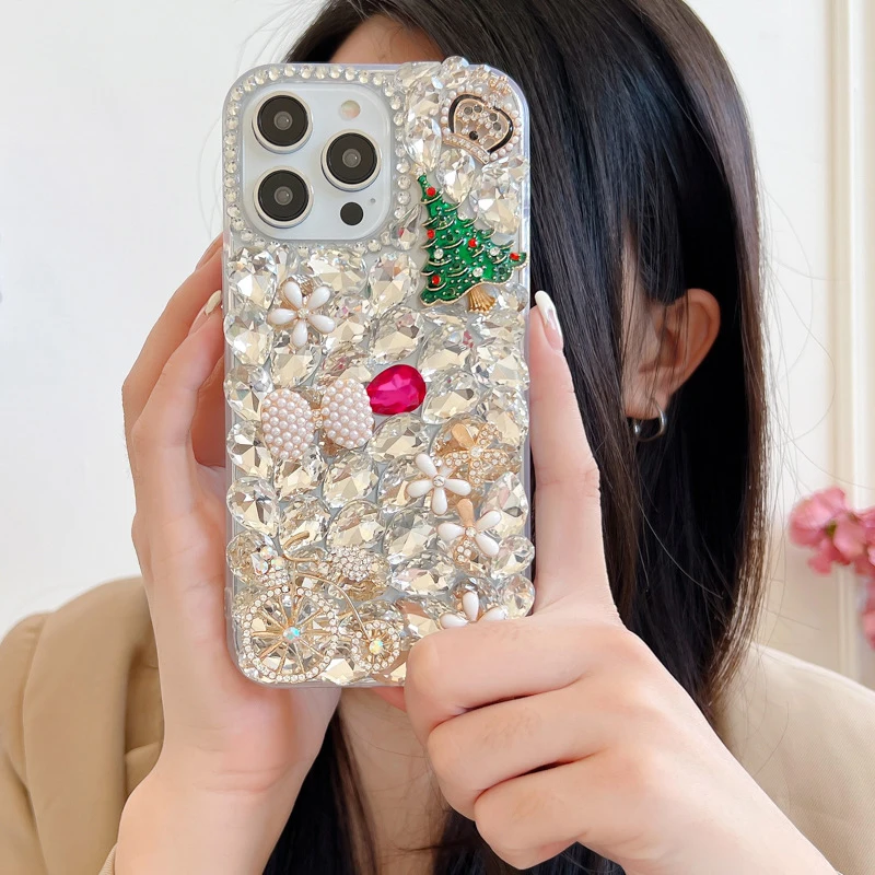 Luxury Bling Diamond Phone Case with Rhinestone, Glitter Cover for Huawei Honor 70 80 90 100 P30 P50 Pro P40 8X 9X