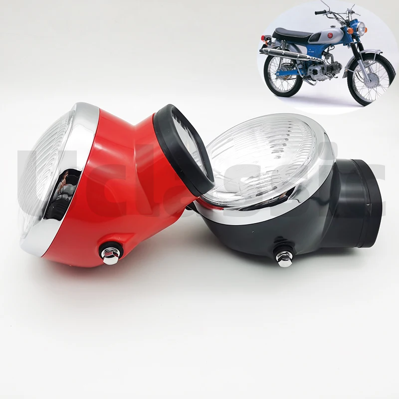 

Motorcycle headlight For Honda CL50 lamp shell assembly Black housing