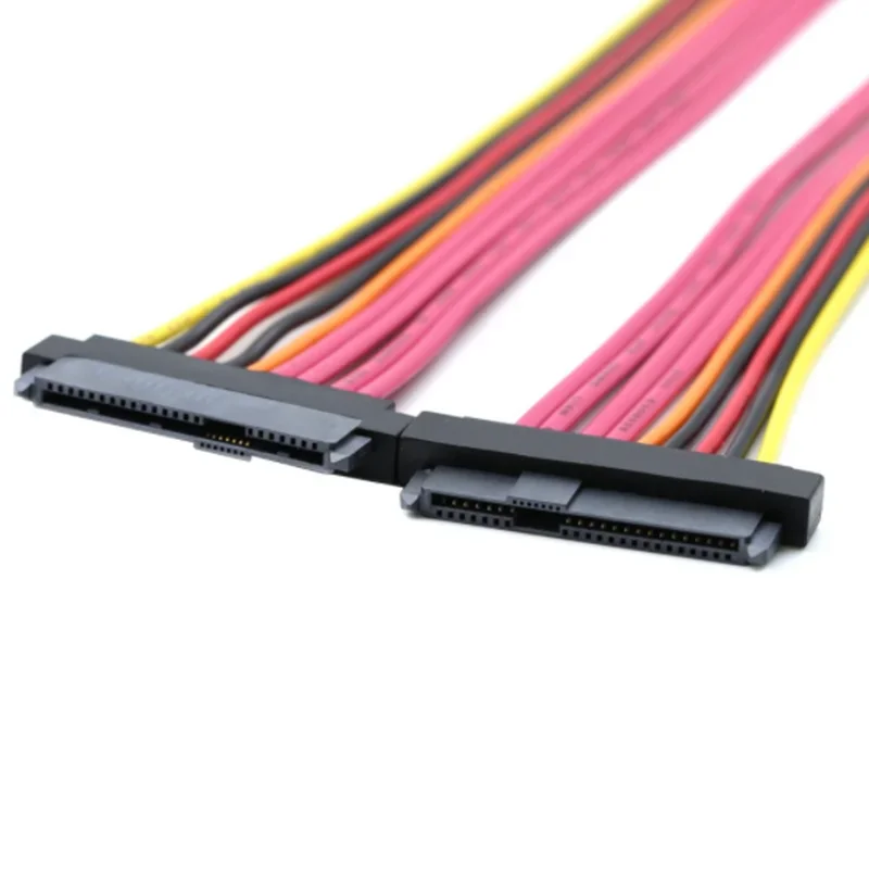 50cm 12Gbps SFF-8482 SAS 29Pin Female To Female Extension Cable Server Hard Disk Panel Backplane Adapter Cable