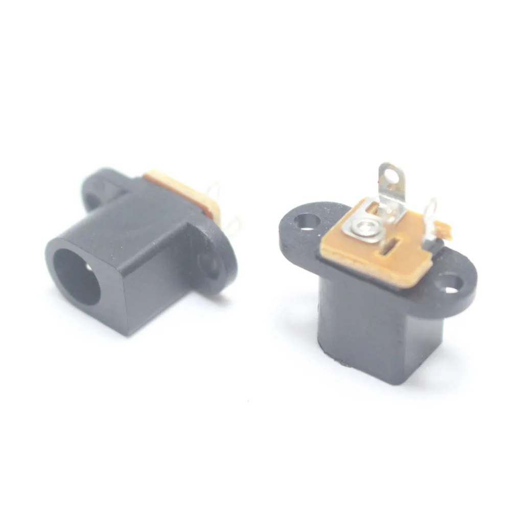 5PCS DC-017 5.5*2.1mm DC Female Power Socket With Ear Screw Hole DC Socket Adapter Connector Jack