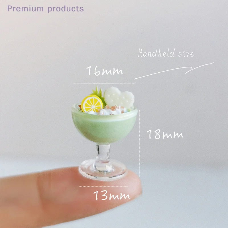 ของตกแต่งบ้านตุ๊กตา 1/12 ของเล่นเครื่องดื่มจำลอง อุปกรณ์เสริมบ้านตุ๊กตา ของเล่นบทบาทสมมติ แก้วเครื่องดื่มจำลอง