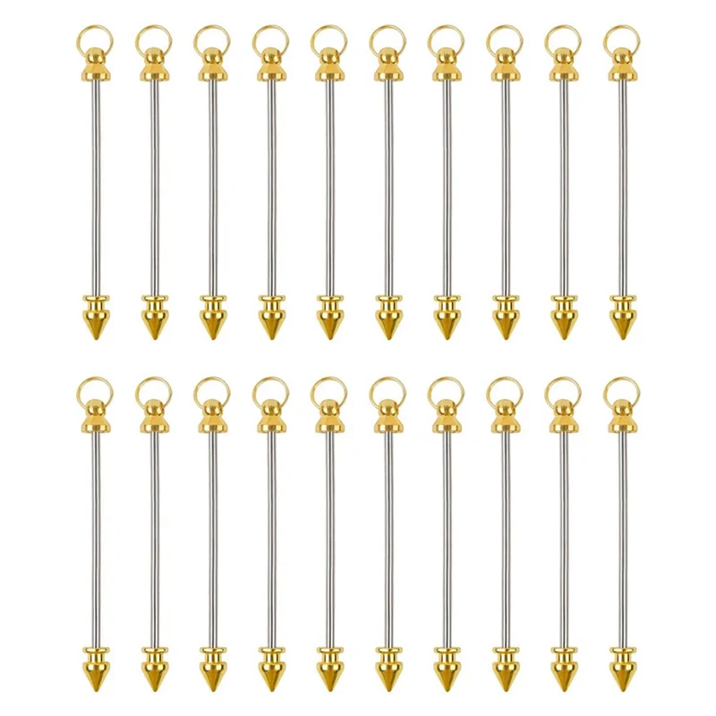 AA01-Beadable Keychain Bar For Keychain Making Supplies Jewelry Beadable Keychain Bars Blanks Keychain