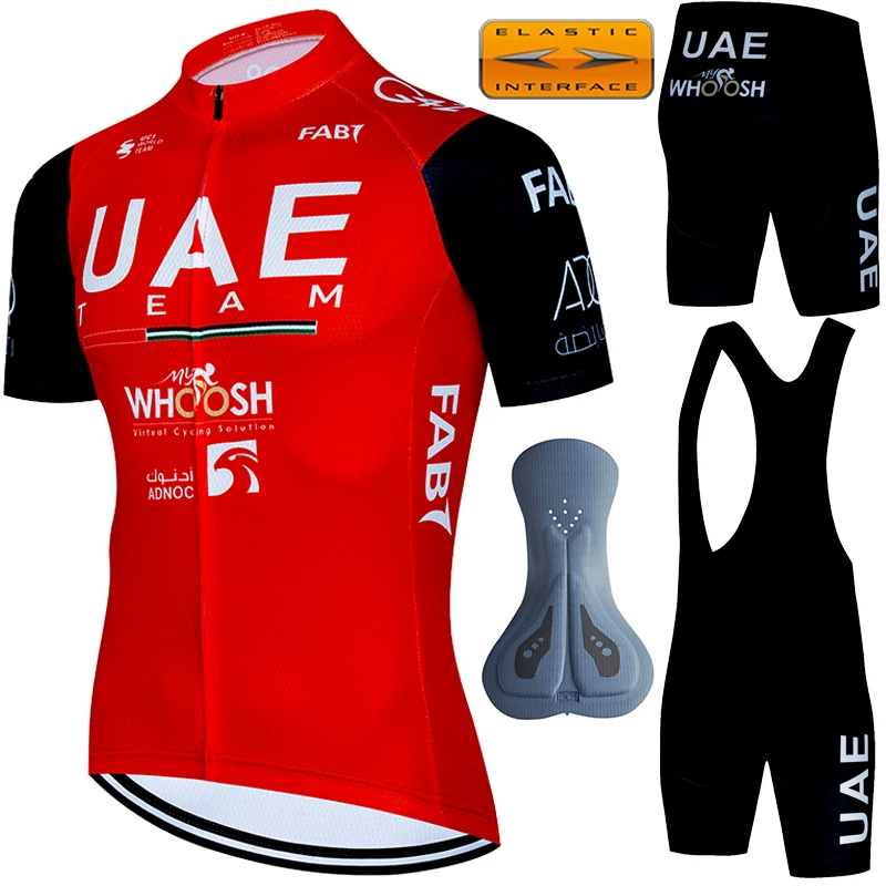 UAE Jersey Cycling Suit Man Pro Team 2024 Professional Shirt Bib Pants Road Bike Uniform Clothing Men Summer Men's Mtb Suits Set