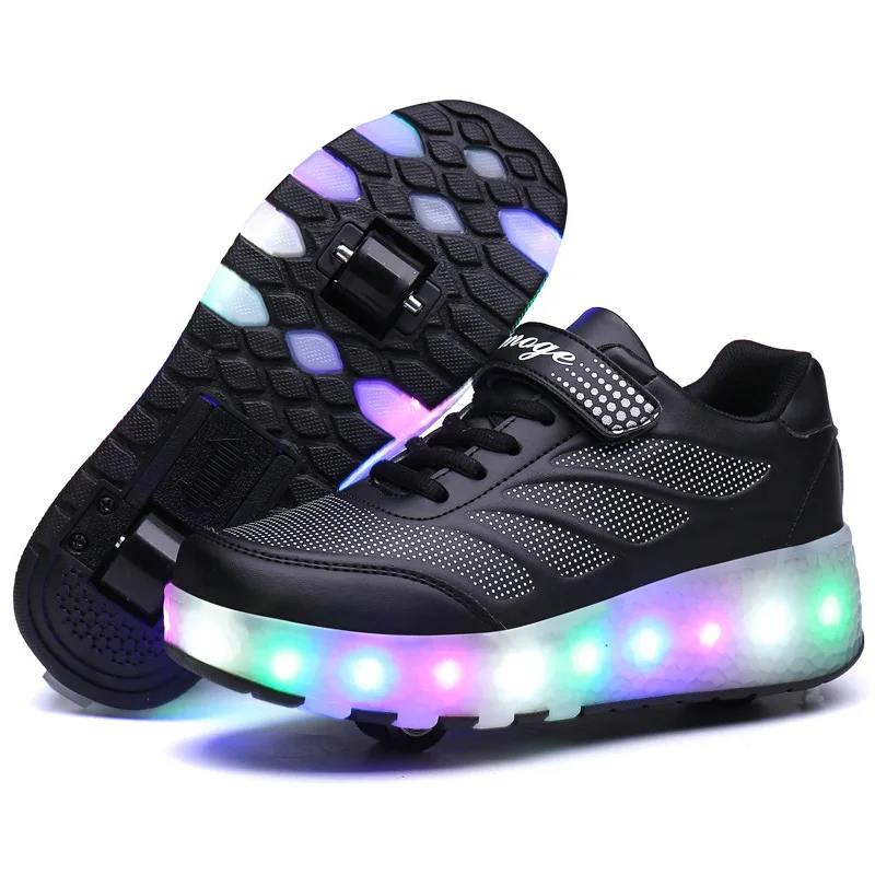 Students Kids Roller Skating Casual Shoes Children's Birthday Gift Shoes Boys And Girls' Party Led Shoes