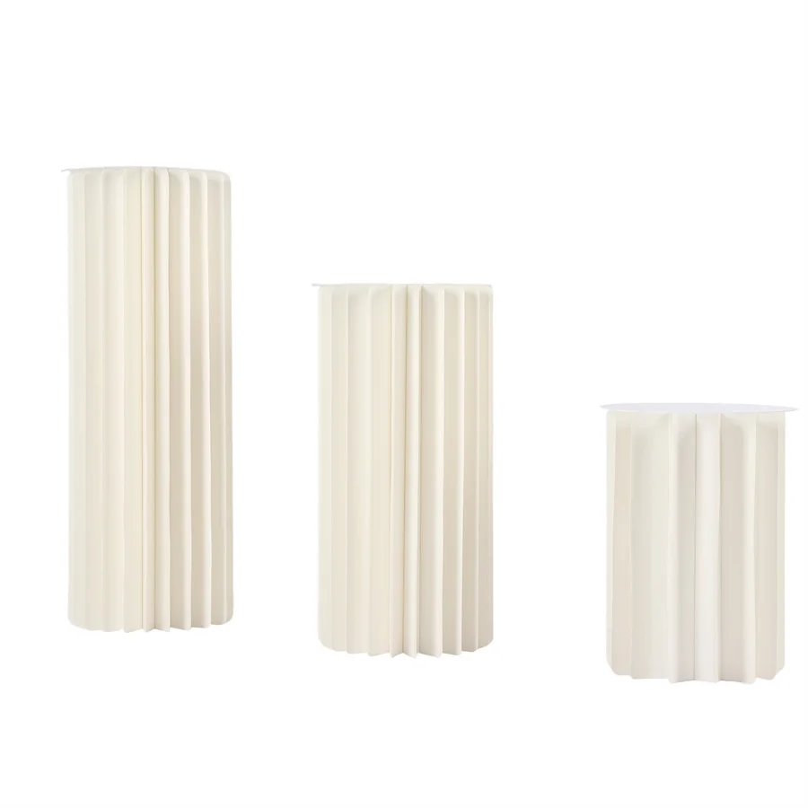 3Pcs/5Pcs Wedding Centerpieces Cardboard Vases - Foldable Pedestals Columns Display Flowers Stand for Party Tables Decorations