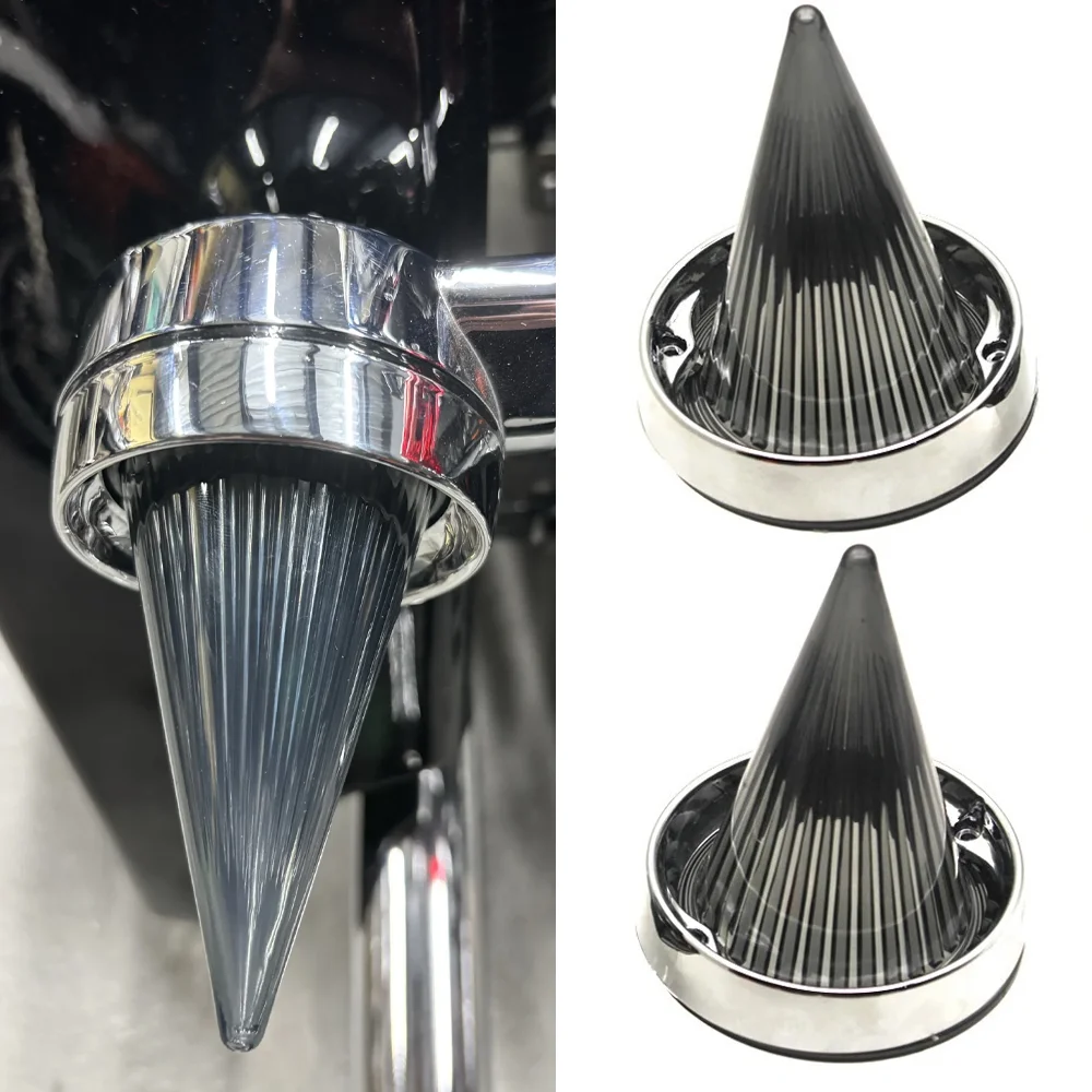 

Pair Motorcycle Indicator Lens Cover Turn Signal Light Cap For Harley Touring Road Glide Road King Electra Tour Glide 1986-2021