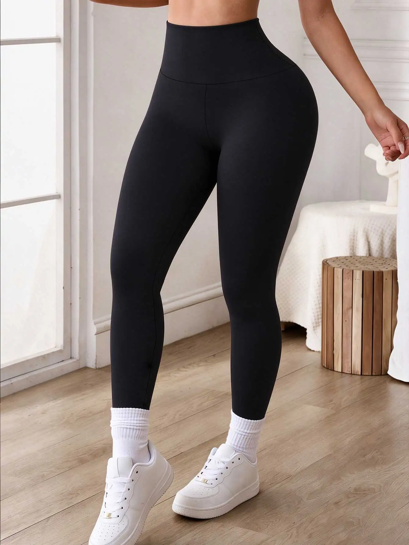 Women's High-Waisted Yoga Leggings, Tummy Control and Butt-Lifting Sports Pants, Soft Slim-Fit Fitness Running Pants, Cycling Outdoor Fitness Pants, Sports Casual Leggings, Suitable for All Seasons, Everyday Slimming a