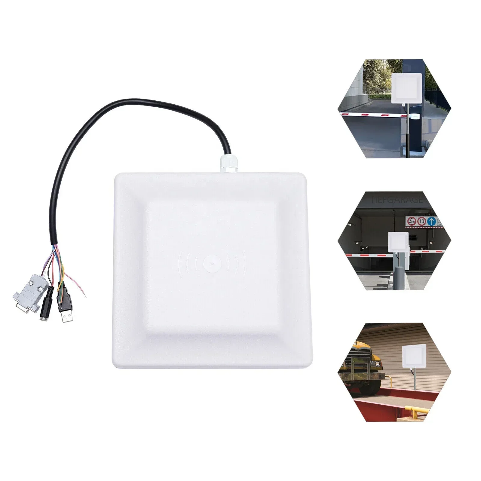 

2026 Premium UHF Parking System RFID Long Range Windshield Label Card Reader 5/15M 12dbi UHF Antenna