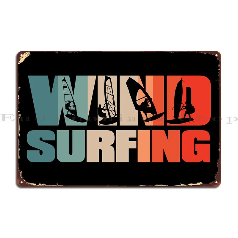 Retro Windsurfing Vintage Metal Sign Designs Decoration Kitchen Club Printing Tin Sign Poster