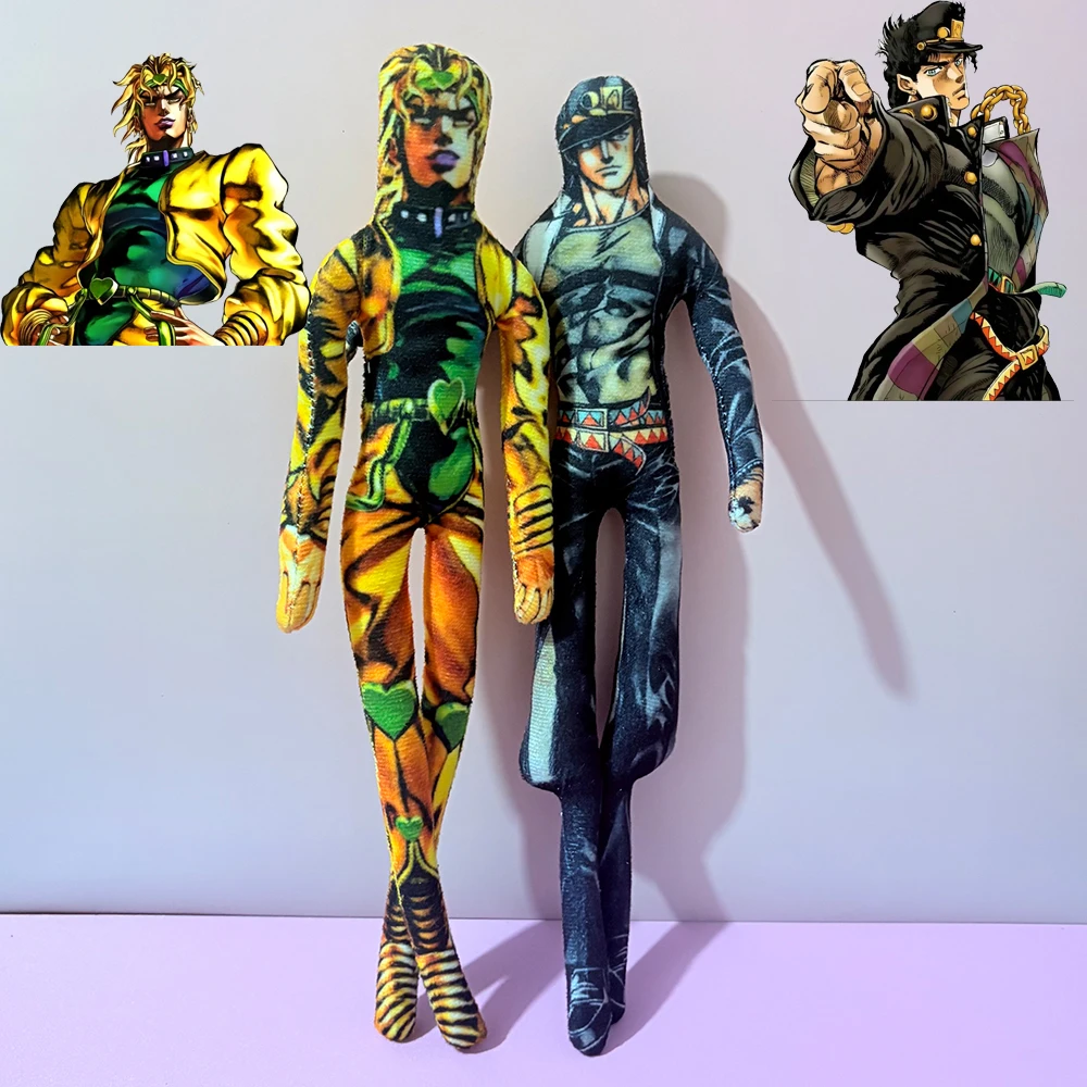 JoJos Bizarre Adventure Dio Brando & Jotaro Kujo Bendable Stuffed Doll Funny Abstract Wire Skeleton Doll Mouse Dry Cosplay Props