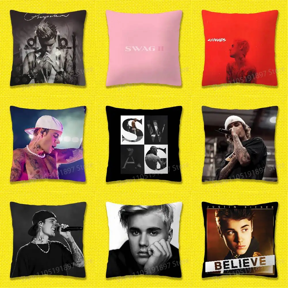 

J-Justin B-Bieber Swag Purpose Throw Pillow Case For 50x50cm 40x40cm 55x55cm 45x45cm 30x30cm Square Bedroom Pillowcase Cover