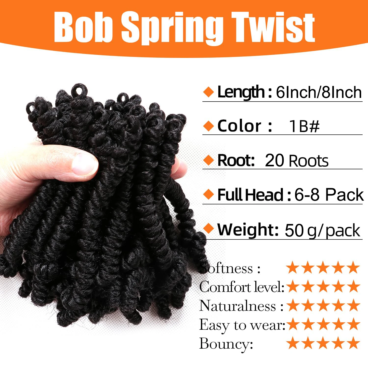 Bob Spring Twist Crochet Hair Synthetic Pretwisted Passion Spring Twists Hair Pre Looped Crochet Braids for Black Women