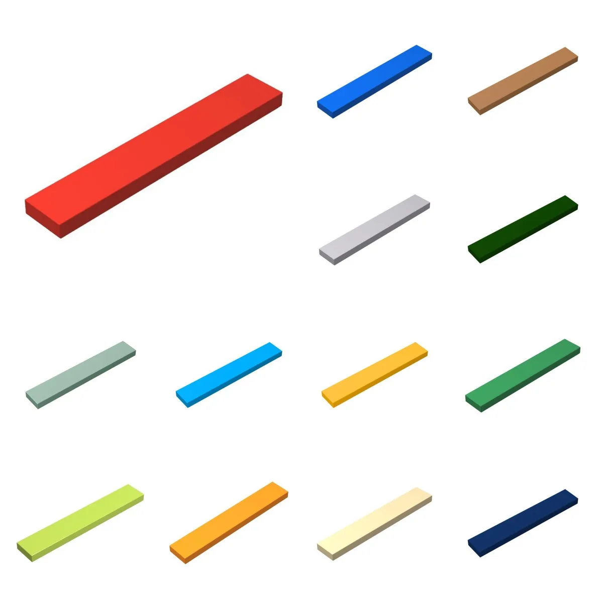 

50 шт. 6636 гладкая плоская плитка 1x6 тонкая фигурка здания блоки игрушки для детей совместимые развивающие творческий размер подарок DIY MOC