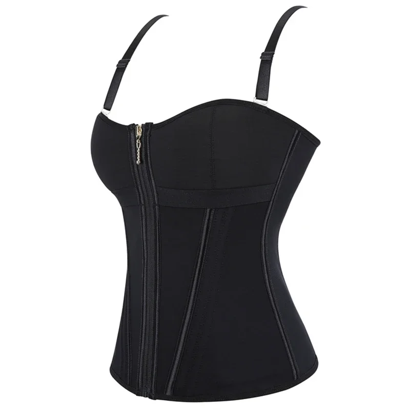 Fajas Colombianas Body Shaper Shapewear Women Corset Vest Tops Double Compression Adjustable Zipper and Hook-eyes Waist Trainer