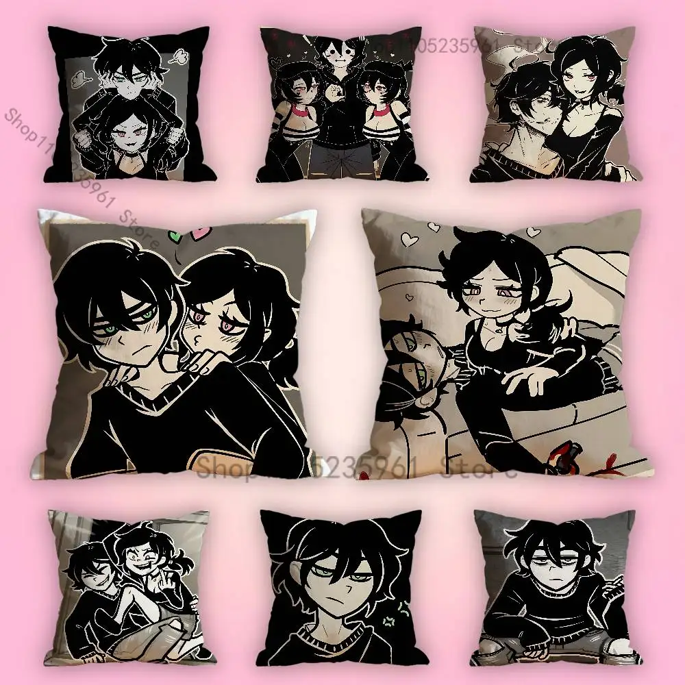 

C-Coffin of A-Andy and L-Leyley Various Sizes Square Pillow Case For Car Home Bedchamber Decor Custom Valentine gift