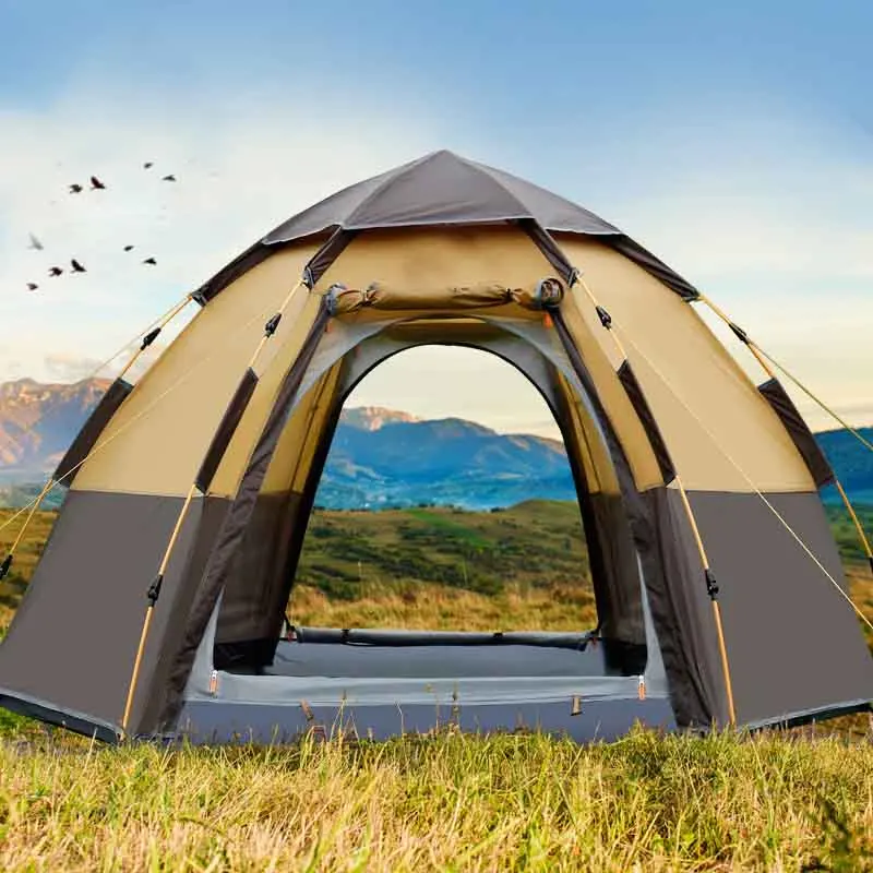 

New Outdoors 3-4 People Automatic Family Tent Thickened Rainproof Camping Tent Tents Outdoor Camping Big Space Beach Tent