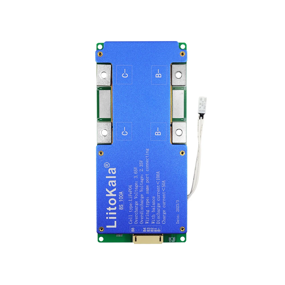 LiitoKala 8S 24V 100A LiFePO4 Battery Balance Charge Board Equalizer NTC Temperature Protection Equalizador For Escooter/Ebike