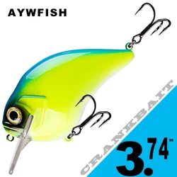 AYWFISH Large Floating Hard Bait Fat Body Shallow Crank Rattle Artificial Bait Fishing Lures Square Bill Crankbait Wobblers