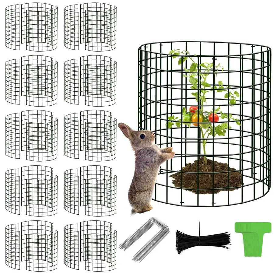 

Plant Protector from Animals 10 Pack Metal Mesh Plant Cages to Keep Animals Out Garden Protection Bunny Barricades from Chicken